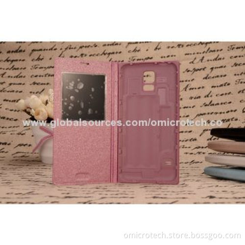 Leather Mobile Phone Case for Samsung Galaxy S5, OEM Orders Welcomed